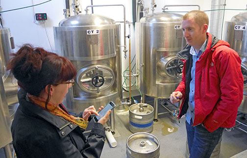 Interviewing in the keg room