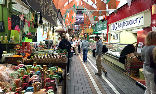 Shoppers at the English Market